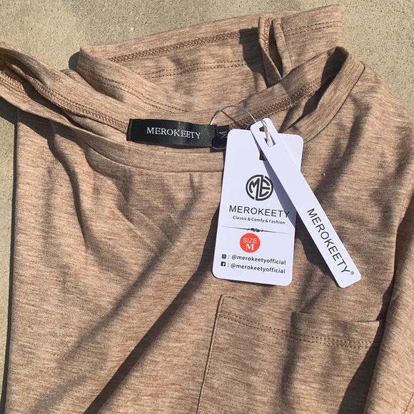 Cute Merokeety cap sleeved pocket tee - Picture 3 of 7